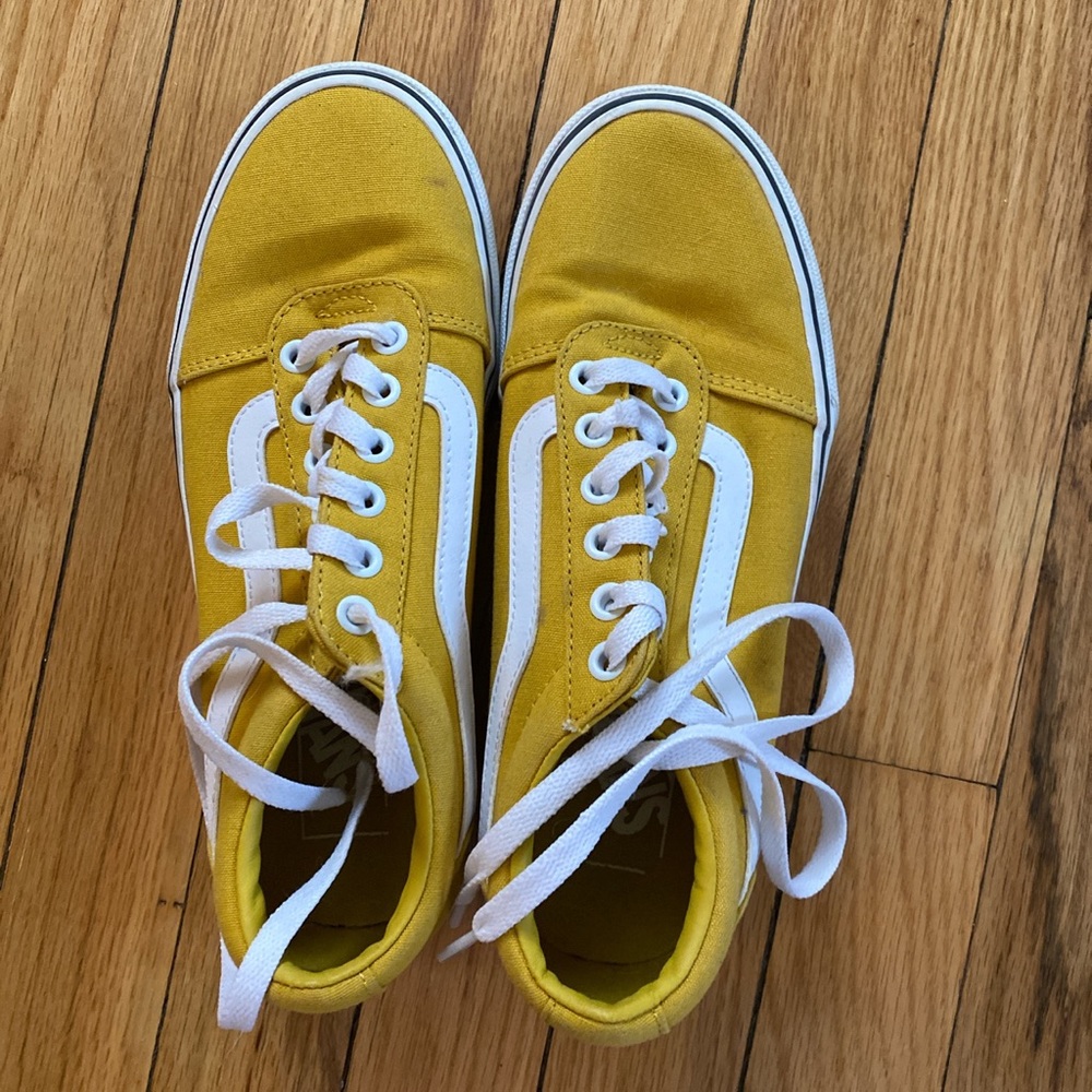 Yellow Lace Up Vans